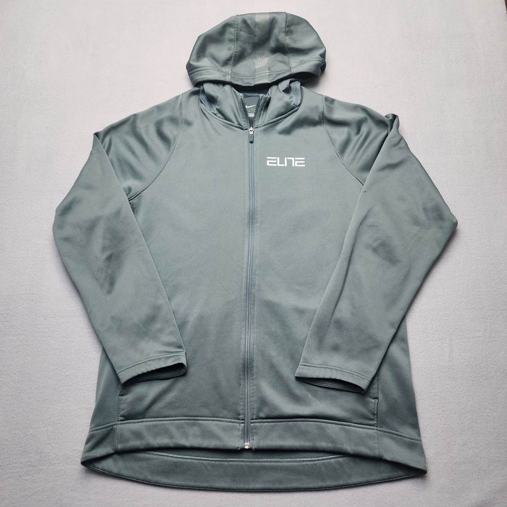 Nike Dri-FIT Elite Basketball Full Zip Hoodie Mens XL Green Performance Fleece